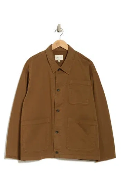 Rag & Bone Stretch Cotton Twill Chore Jacket In Brown