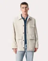Rag & Bone Strike Washed Canvas Jacket In White