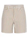 Rag & Bone Stripe High-rise Shorts In Neutral