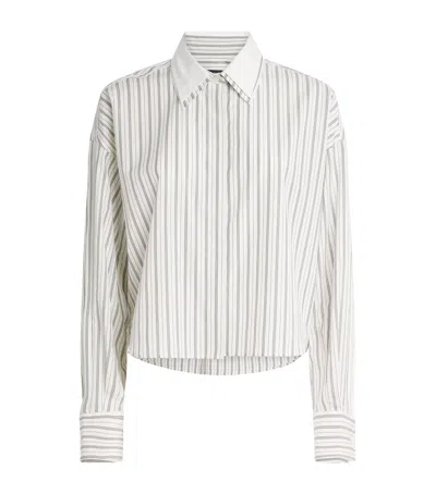 Rag & Bone Marin Stripe Layered Shirt In Cream Stripe In Multi