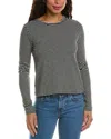 Rag & Bone Long Sleeve Slub Knit Top In Black
