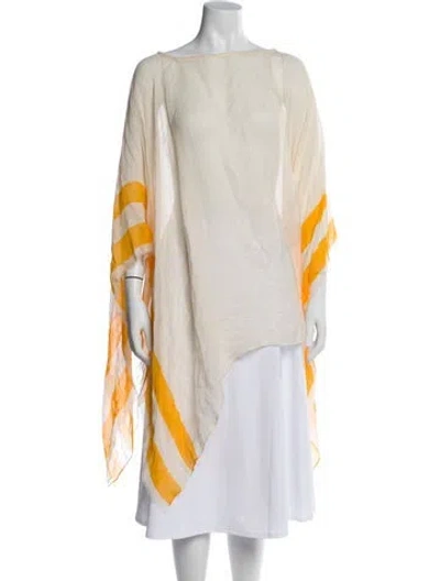 Pre-owned Rag & Bone Striped Bateau Neckline Sweater In Neutral