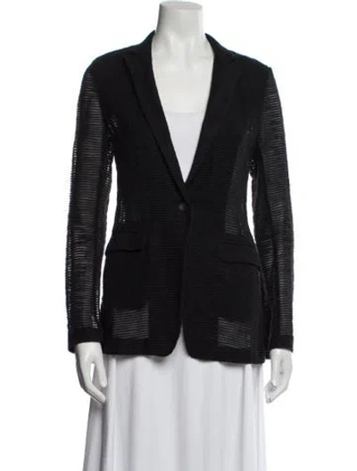 Pre-owned Rag & Bone Striped Blazer In Black