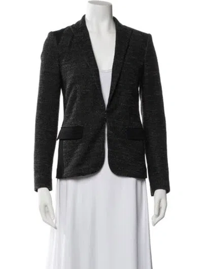 Pre-owned Rag & Bone Striped Blazer In Black