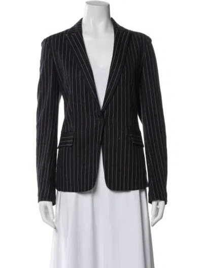 Pre-owned Rag & Bone Striped Blazer In Blue