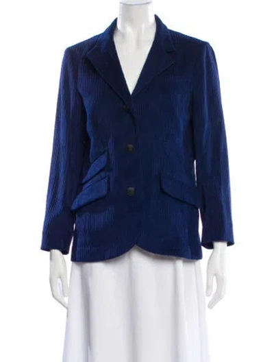 Pre-owned Rag & Bone Striped Blazer In Blue