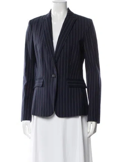 Pre-owned Rag & Bone Striped Blazer In Blue