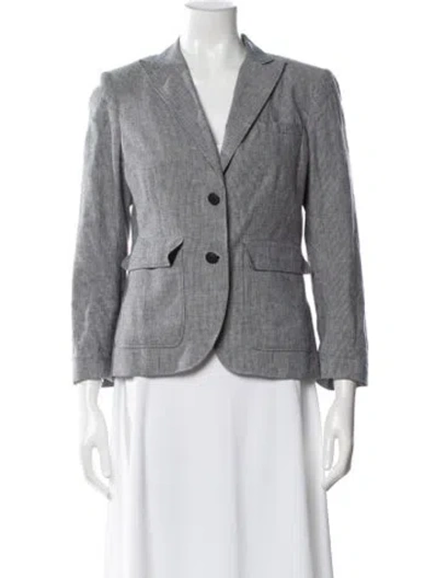 Pre-owned Rag & Bone Striped Blazer In Blue