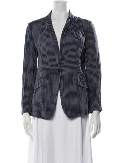 Pre-owned Rag & Bone Striped Blazer In Blue