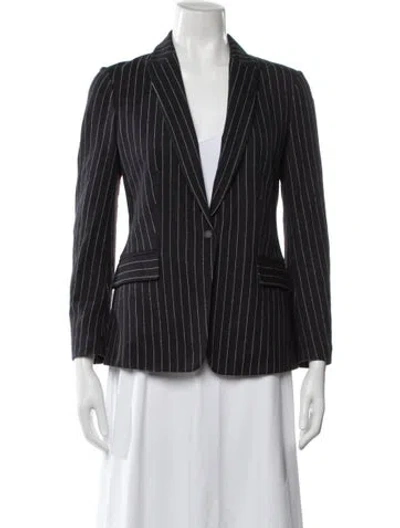 Pre-owned Rag & Bone Striped Blazer In Blue