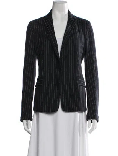 Pre-owned Rag & Bone Striped Blazer In Blue