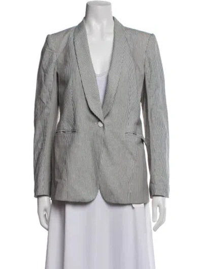 Pre-owned Rag & Bone Striped Blazer In Blue
