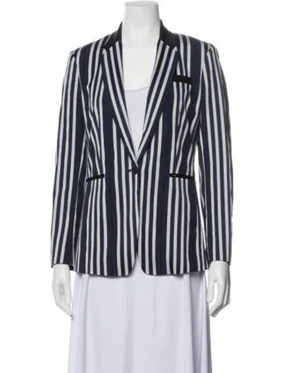 Pre-owned Rag & Bone Striped Blazer In Blue
