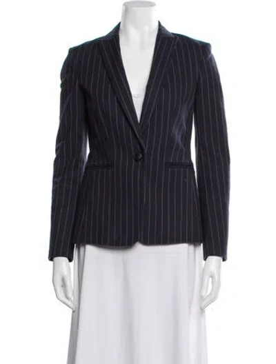 Pre-owned Rag & Bone Striped Blazer In Blue