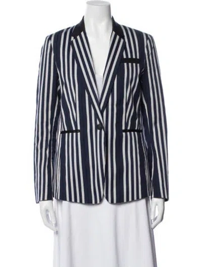 Pre-owned Rag & Bone Striped Blazer In Blue