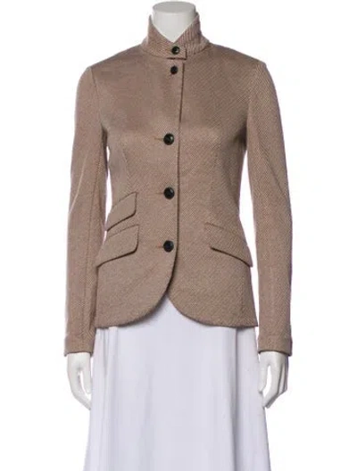 Pre-owned Rag & Bone Striped Blazer In Brown