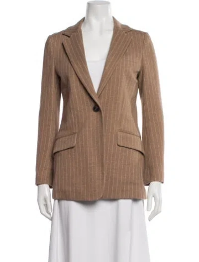 Pre-owned Rag & Bone Striped Blazer In Brown