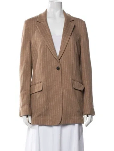 Pre-owned Rag & Bone Striped Blazer In Brown