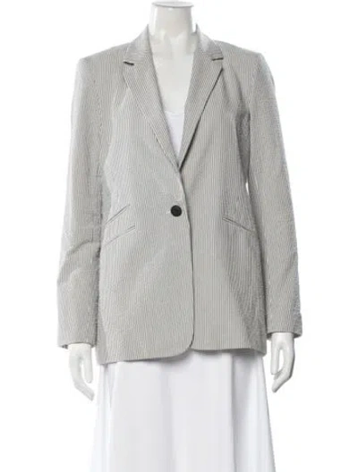 Pre-owned Rag & Bone Striped Blazer In Gray