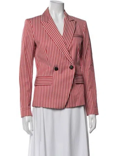 Pre-owned Rag & Bone Striped Blazer In Red