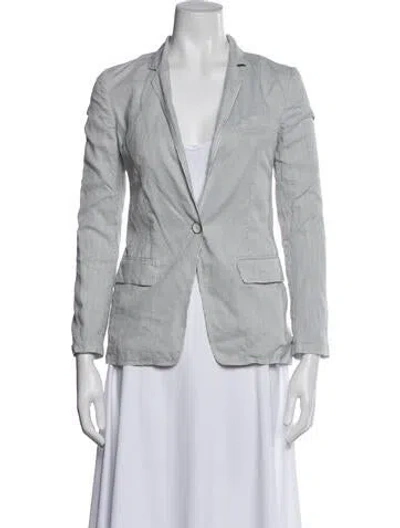 Pre-owned Rag & Bone Striped Blazer In White