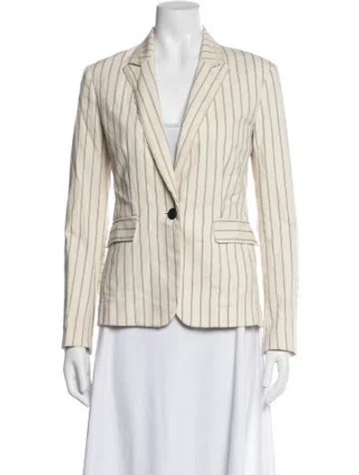 Pre-owned Rag & Bone Striped Blazer In White