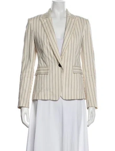Pre-owned Rag & Bone Striped Blazer In White