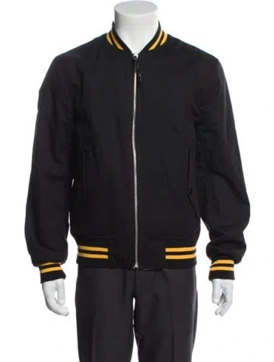 Pre-owned Rag & Bone Striped Bomber Jacket In Blue