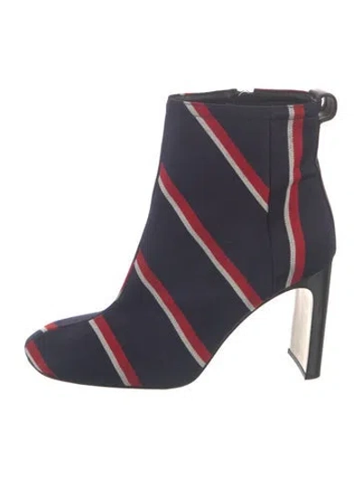 Pre-owned Rag & Bone Striped Boots In Blue