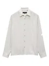 Rag & Bone Striped Buttoned Shirt In Gray