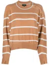 Rag & Bone Pierce Striped Cashmere Sweater In Braun