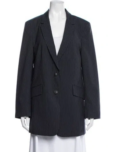 Pre-owned Rag & Bone Striped Coat In Blue