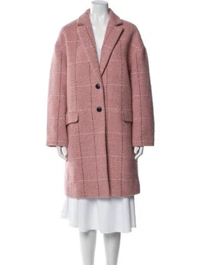 Pre-owned Rag & Bone Striped Coat In Pink