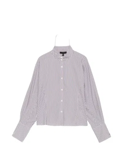 Rag & Bone Striped Cotton Shirt In Gray