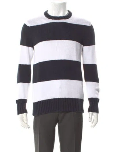 Pre-owned Rag & Bone Striped Crew Neck Pullover In Gray