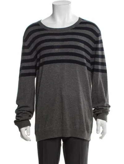 Pre-owned Rag & Bone Striped Crew Neck Pullover In Grey