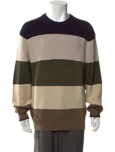 Pre-owned Rag & Bone Striped Crew Neck Pullover W/ Tags In Green