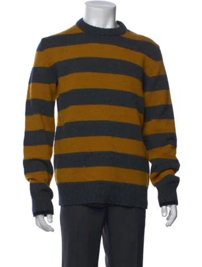 Pre-owned Rag & Bone Striped Crew Neck Pullover In Yellow