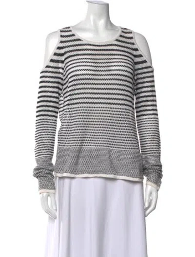 Pre-owned Rag & Bone Striped Crew Neck Sweater In Black/white