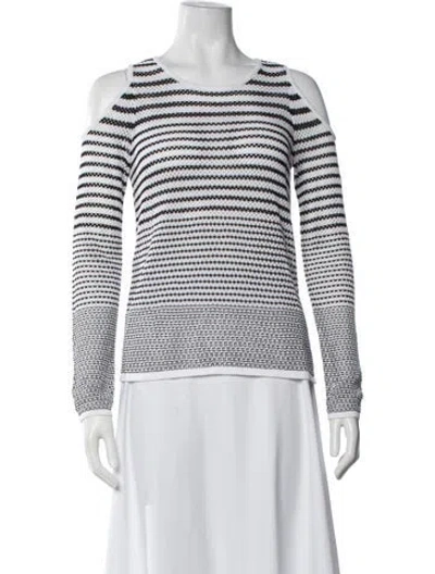 Pre-owned Rag & Bone Striped Crew Neck Sweater In Black/white