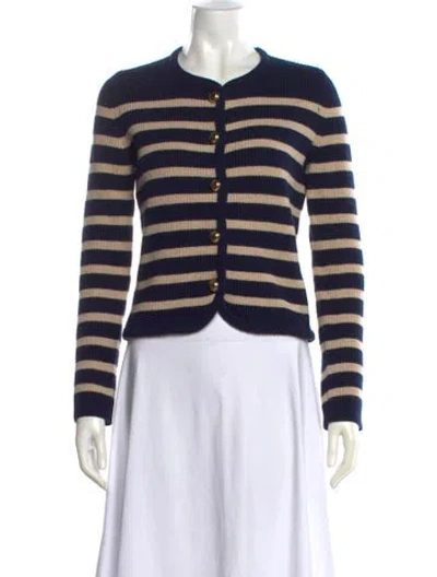 Pre-owned Rag & Bone Striped Crew Neck Sweater In Blue