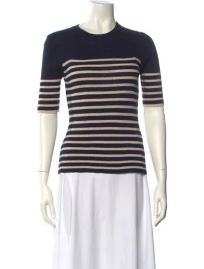 Pre-owned Rag & Bone Striped Crew Neck Sweater In Blue