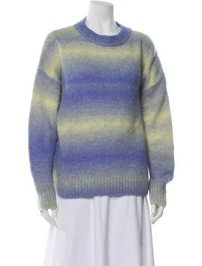 Pre-owned Rag & Bone Striped Crew Neck Sweater In Blue