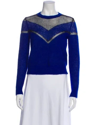 Pre-owned Rag & Bone Striped Crew Neck Sweater In Blue