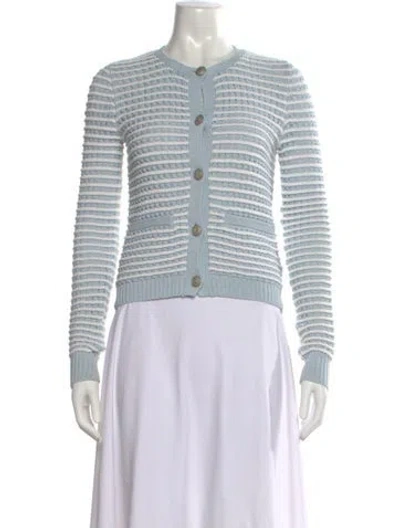 Pre-owned Rag & Bone Striped Crew Neck Sweater In Blue