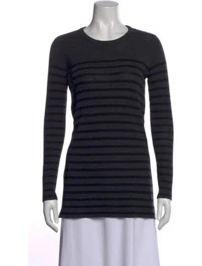 Pre-owned Rag & Bone Striped Crew Neck Sweater In Blue