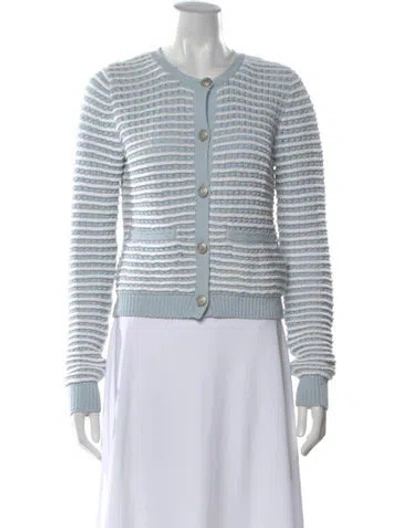 Pre-owned Rag & Bone Striped Crew Neck Sweater In Blue