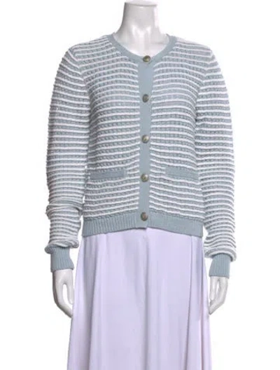 Pre-owned Rag & Bone Striped Crew Neck Sweater In Blue