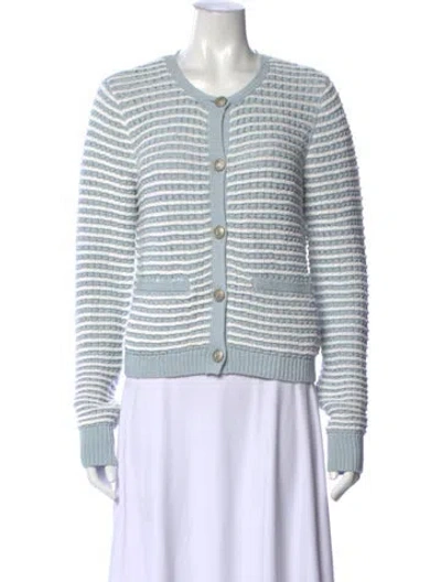 Pre-owned Rag & Bone Striped Crew Neck Sweater In Blue