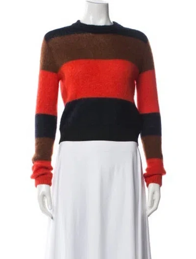Pre-owned Rag & Bone Striped Crew Neck Sweater In Blue